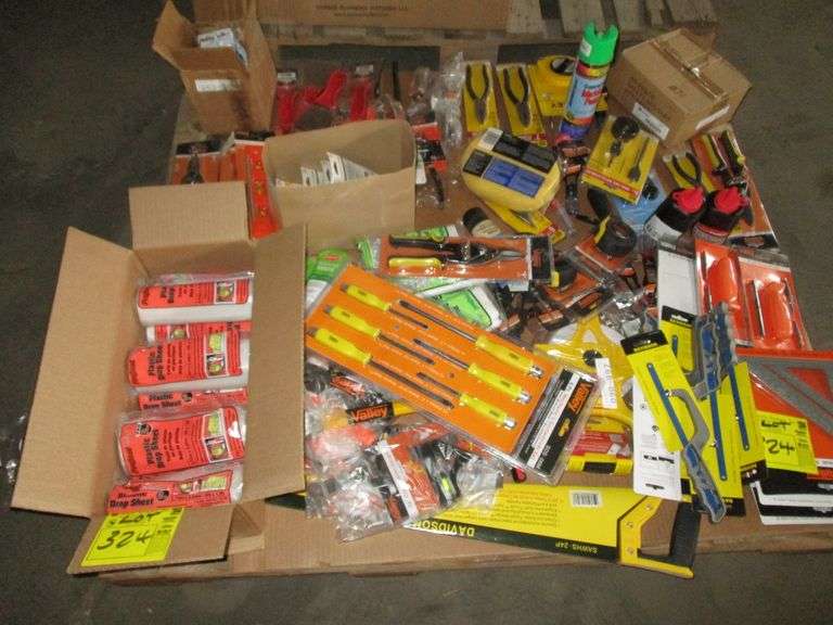 LOT, ASSORTED HAND TOOLS AND SHOP NEEDS AS SHOWN ON ONE PALLET Rosen