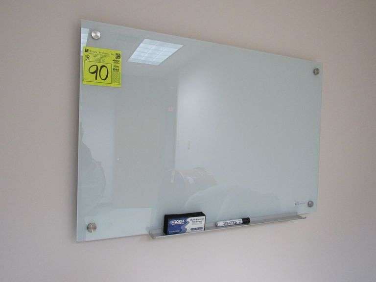 (1) QUARTET GLASS WHITEBOARD, APPROXIMATELY 3' x 2', MUST REMOVE