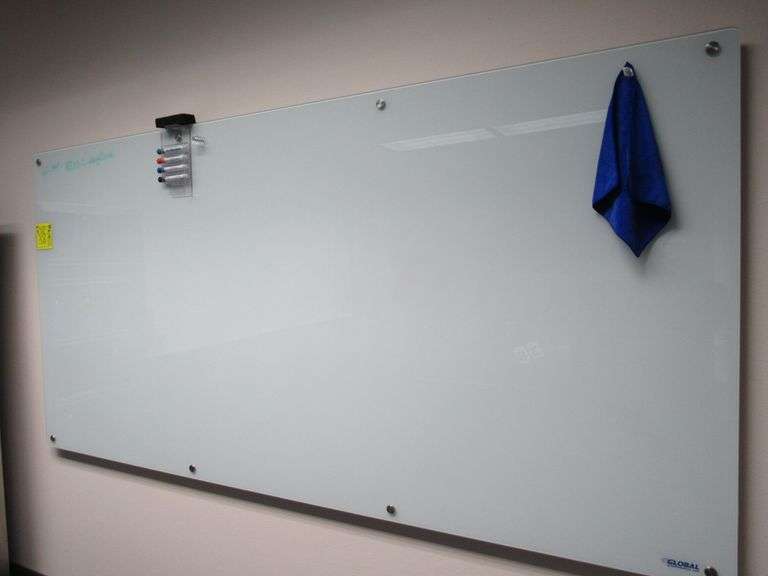 8' x 4' GLOBAL GLASS WHITE BOARD, MUST REMOVE FROM WALL Rosen Systems