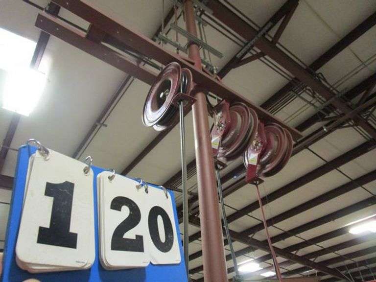 LOT, (3) ALEMITE HOSE REELS MDL 7336B, 300PSI, (1) COOLANT REEL, (1