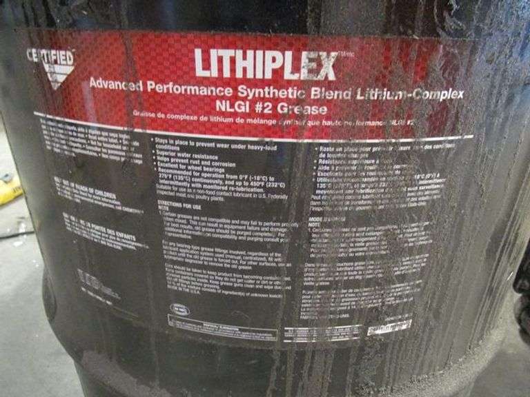 ALEMITE GREASE PUMP MDL 7785A5 WITH APPROX. 40GALLONS OF LITHIPLEX
