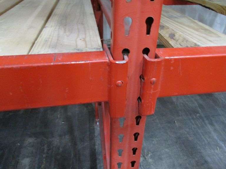 EMPTY PALLET RACK, APPROX. 42" X 8' X 12' HIGH  (BUYER RESPONSIBLE FOR FLUSH CUTTING FLOOR ANCHOR STUDS AFTER DISASSEMBLY)   (sold 6x the money) **Located in the Northwest Warehouse**