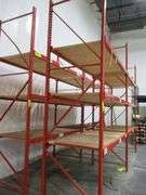 EMPTY PALLET RACK, APPROX. 42" X 8' X 12' HIGH  (BUYER RESPONSIBLE FOR FLUSH CUTTING FLOOR ANCHOR STUDS AFTER DISASSEMBLY)   (sold 6x the money) **Located in the Northwest Warehouse**