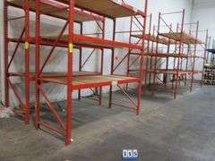 EMPTY PALLET RACK, APPROX. 42" X 8' X 12' HIGH  (BUYER RESPONSIBLE FOR FLUSH CUTTING FLOOR ANCHOR STUDS AFTER DISASSEMBLY)   (sold 6x the money) **Located in the Northwest Warehouse**