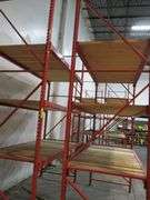 EMPTY PALLET RACK, APPROX. 42" X 8' X 12' HIGH  (BUYER RESPONSIBLE FOR FLUSH CUTTING FLOOR ANCHOR STUDS AFTER DISASSEMBLY)   (sold 6x the money) **Located in the Northwest Warehouse**