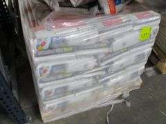 APPROX. (13) PALLETS, ASSORTED FLOOR, WALL PRODUCTS AND MISC. INCLUDING HARD HAT, MORTAR, STONE, TILE, CARPET SQUARES, ROLLS, ADHESIVE, OUTLIER, WALL BASE, THIN SET AND MORE AS SHOWN **Located in Northeast Warehouse**