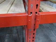 EMPTY PALLET RACK, APPROX. 42" X 8' X 12' HIGH  (BUYER RESPONSIBLE FOR FLUSH CUTTING FLOOR ANCHOR STUDS AFTER DISASSEMBLY)   (sold 6x the money) **Located in the Northwest Warehouse**