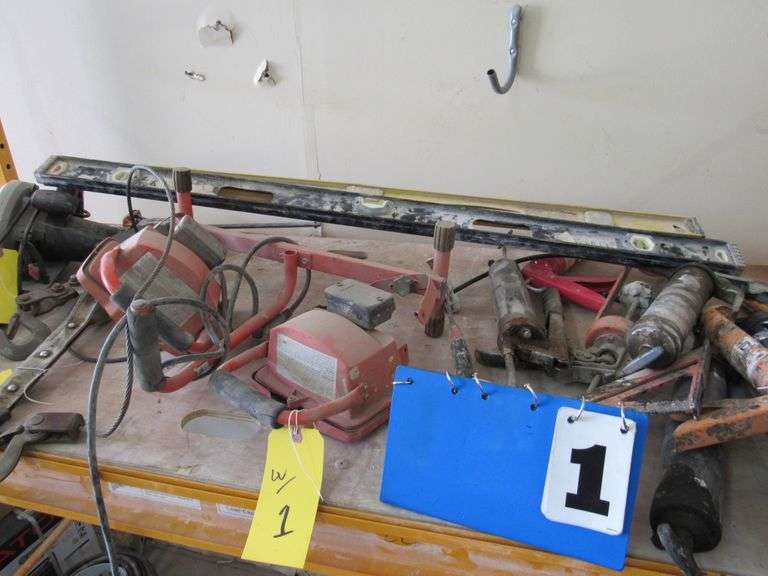 LOT, TPOST HAMMER, DRILL MASTER CIRCULAR SAW, COME ALONG, PORTABLE