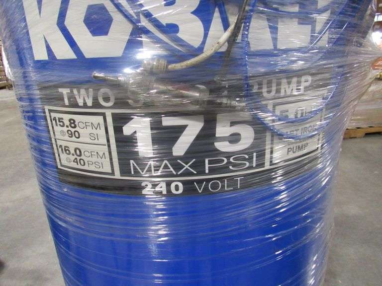 KOBALT VERTICAL TANK AIR COMPRESSOR, MDL XC802000AJ (AGM45) 0905521