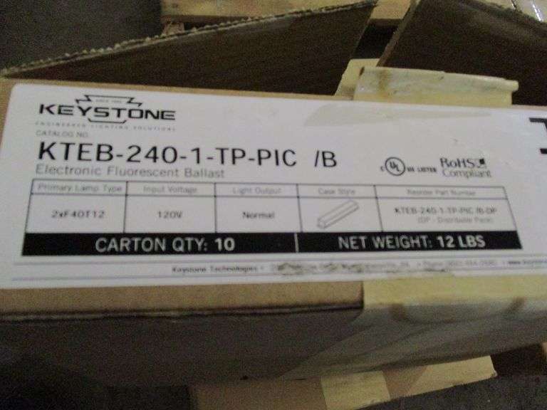 CASE, KEYSTONE FLUORESCENT BALLAST KTEB2401TPPIC/B (10) PER CASE