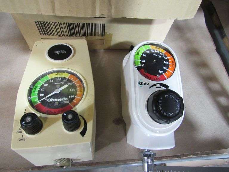 LOT, (7) OHMEDA MEDICAL INTERMITTENT SUCTION UNITS AND (3) OHIO MEDICAL VACUUM REGULATORS