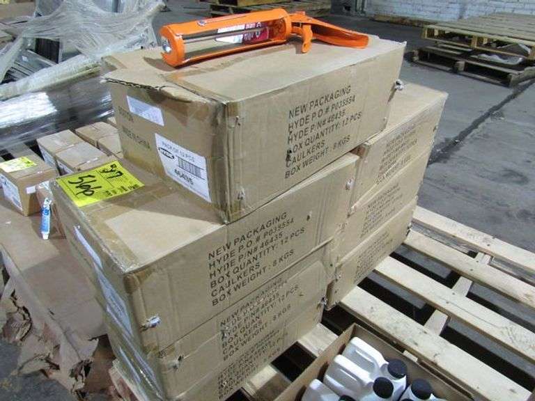 BOX, 9" PRO CAULK GUN WITH TIP CUTTER, HYDE 46435, 12 PER BOX **sold 7x the money** Rosen Systems