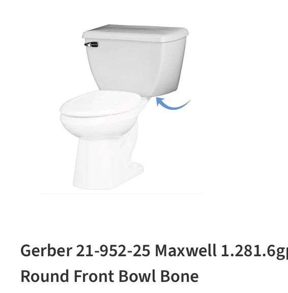 TOILET BOWL AND TANK, GERBER MX28990 AND MX21952 **sold 3x the