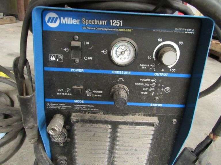 PLASMA CUTTING SYSTEM, MILLER SPECTRUM 1251, S/N LJ410106P Rosen Systems