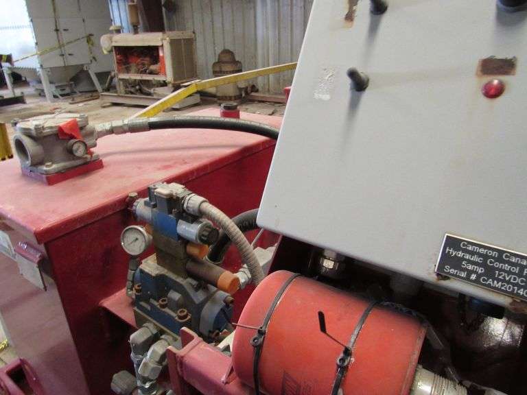 CAMERON SKID MOUNTED HYDRAULIC POWER UNIT WITH 75 HP ELECTRIC MOTOR