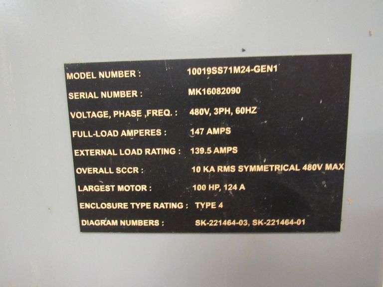 SKID MOUNTED HYDRAULIC POWER UNIT, ELECTRIC MOTOR, W/100 HP, W/MAIN