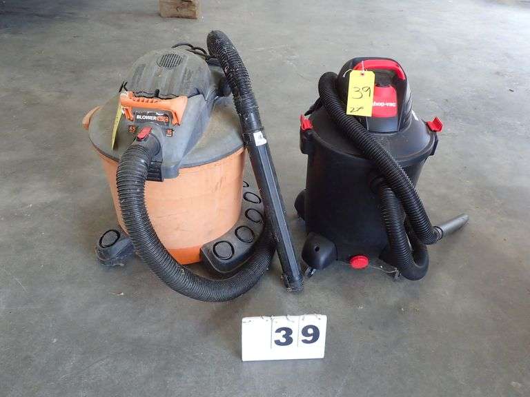 LOT OF (2) SHOP VACS INCLUDES (1) 16 GALLON RIDGID, (1) 10 GALLON