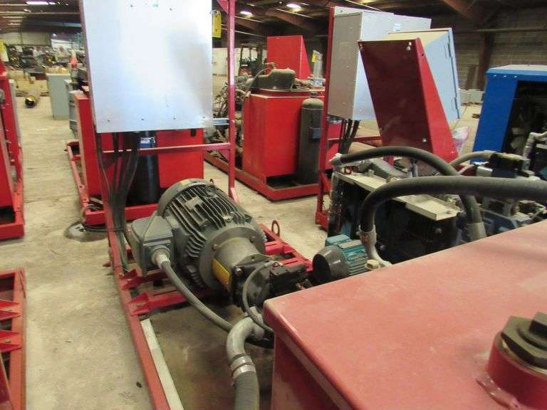 CAMERON SKID MOUNTED HYDRAULIC POWER UNIT WITH 75 HP ELECTRIC MOTOR