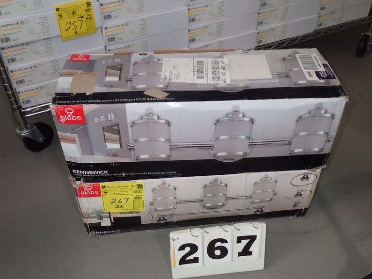 GLOBE KENNEWICK FIVE PIECE BATH SET **sold 2X the money** Rosen Systems