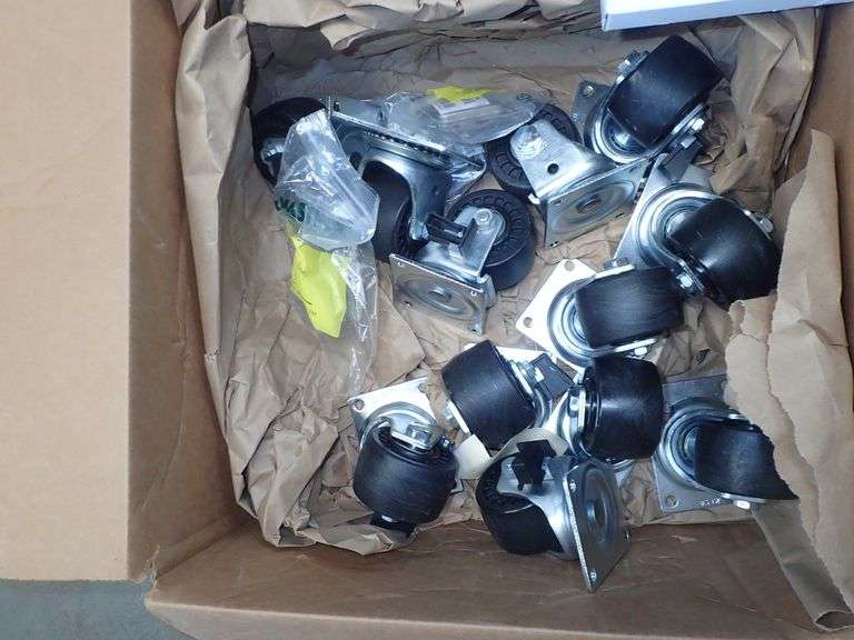 LOT OF MCMASTERCARR PARTS INCLUDING INDUSTRIAL WHEELS, HKK CHAINS, AND STUDS Rosen Systems