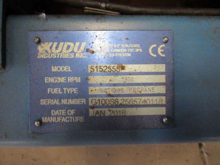 KUDU INDUSTRIAL SKID MOUNTED HYDRAULIC POWER UNIT, WITH 5.7L GAS ENGINE