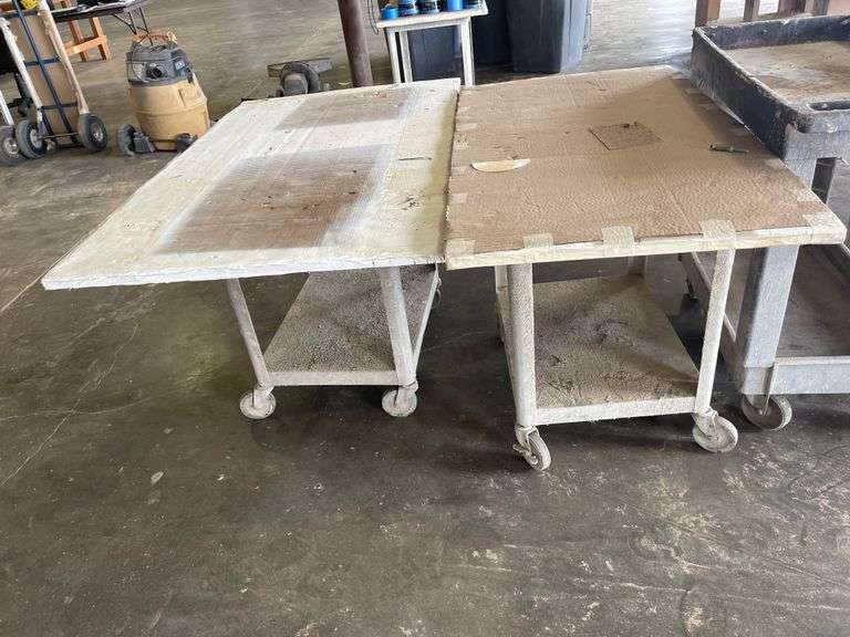 (6) ASSORTED ROLLING WORK TABLES/ CARTS Rosen Systems