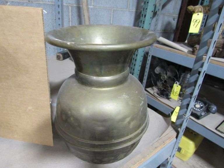 ANTIQUE LEAD WEIGHT SPITTOON AND HORNS Rosen Systems