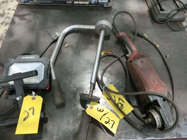 HILTI AG70014 ANGLE GRINDER, STRETCH WRAP APPLACTOR AND HUSKY WORK