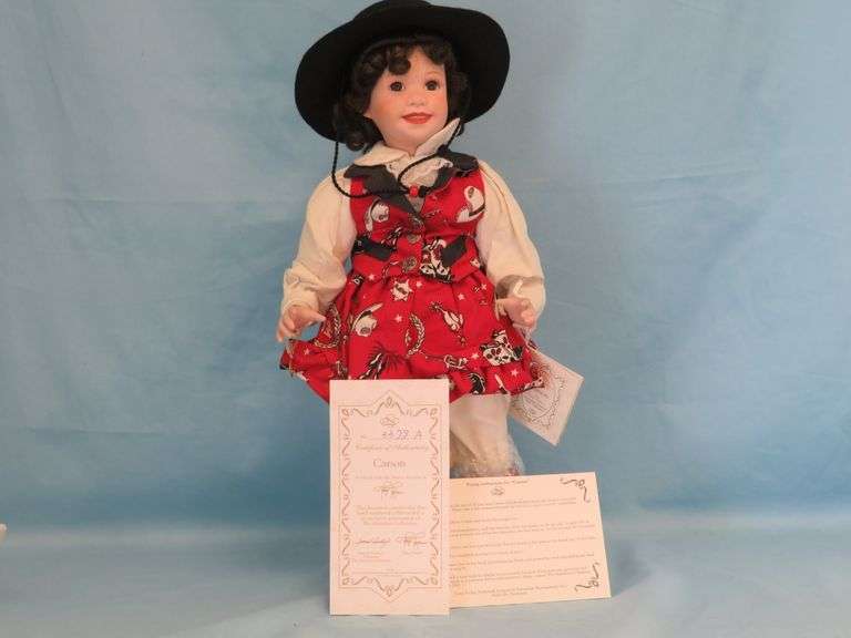 cowgirl porcelain doll