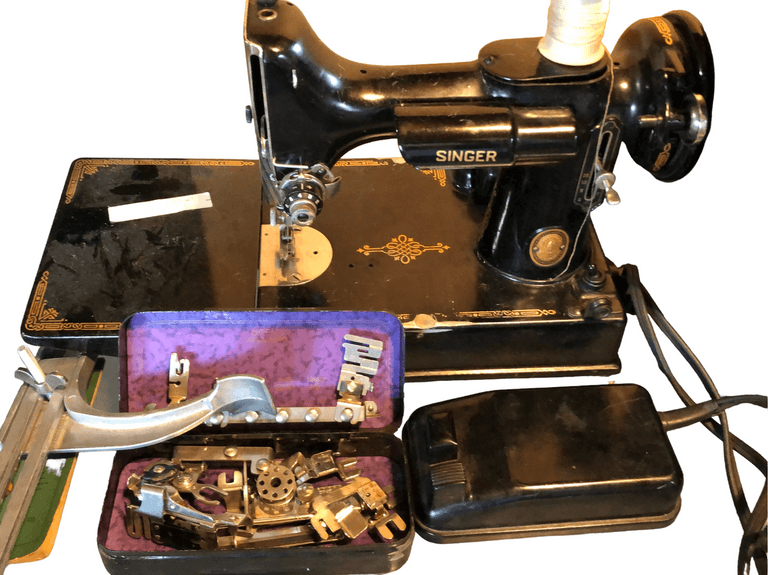 Vintage Singer Sewing Sewing Machine and Case reSettled Life