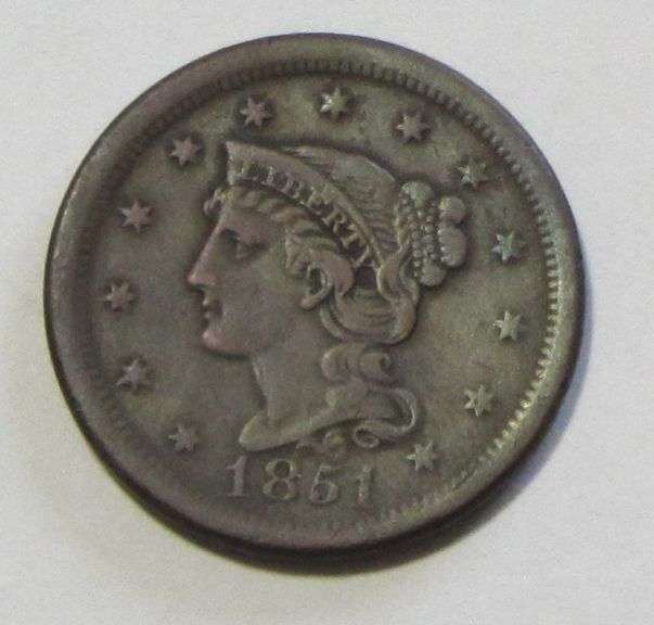 1851 BRAIDED HAIR LARGE CENT Star Coin and Currency, LLC