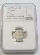 1548 SILVER POLAND LITHUANIA NGC MS 63 1/2 G