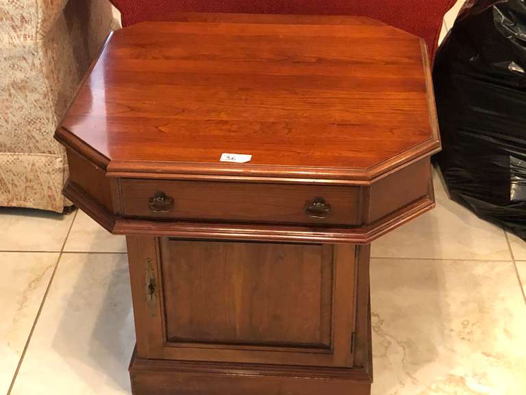 Side Table with Drawer and Door BHHS GA Properties Auction Group