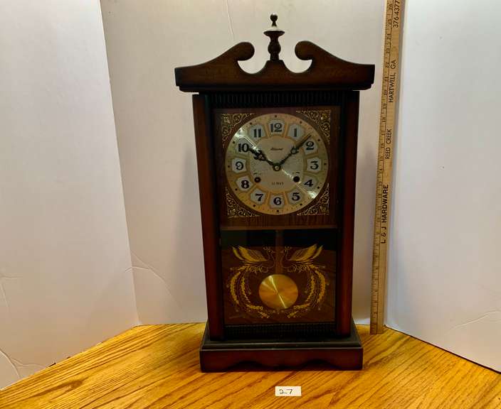 Alaron 31 Day Peacock Wall/Mantle Clock with Pendulum BHHS GA