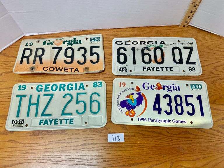 4 Piece License Plates BHHS GA Properties Auction Group