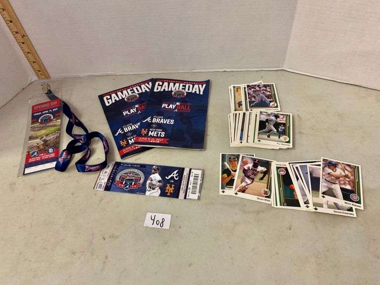 Atlanta Braves Game Day Programs, Ticket and Misc Baseball Cards BHHS