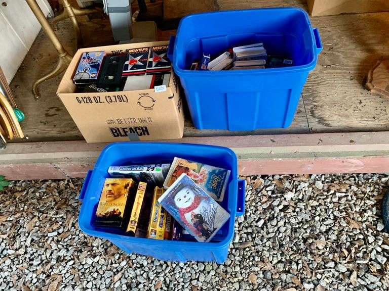3 Bins of VHS Tapes BHHS GA Properties Auction Group