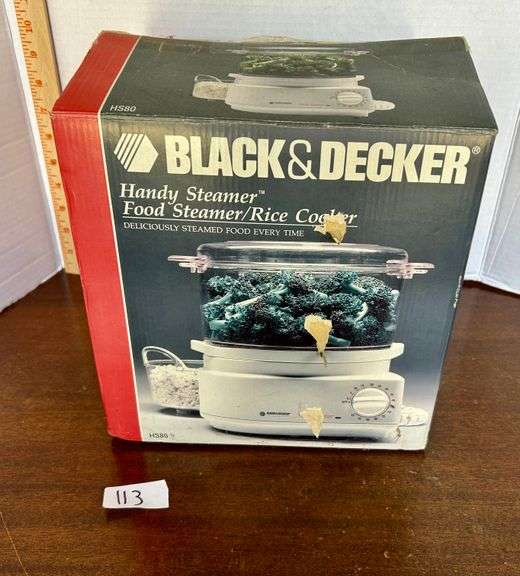Black & Decker Handy Steamer Food Steamer/Rice Cooker BHHS GA