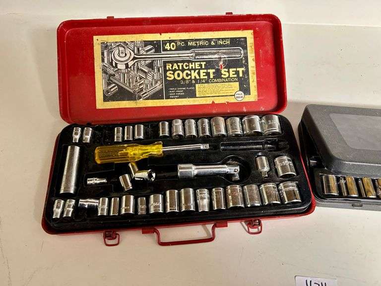 2pc Socket Set Cases BHHS GA Properties Auction Group