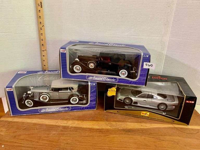 3pc-1-18-scale-model-cars-bhhs-ga-properties-auction-group