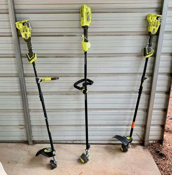 3pc Battery Powered Ryobi Weed Eaters (Selling Just for Parts) BHHS
