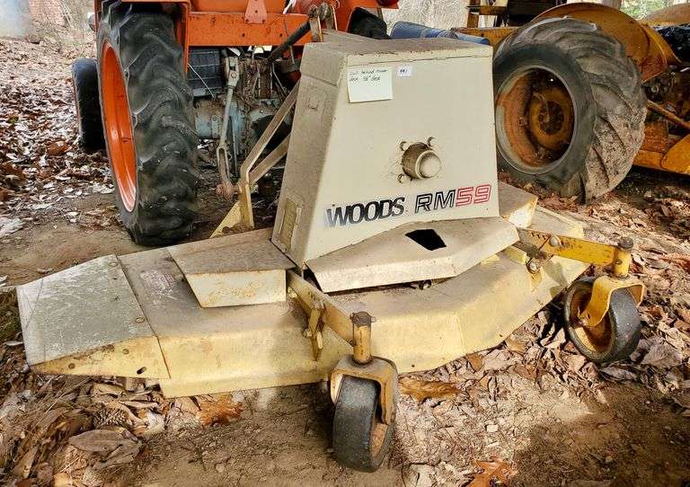 Woods RM59 Pull Behind Mower Deck 58" Deck BHHS GA Properties Auction