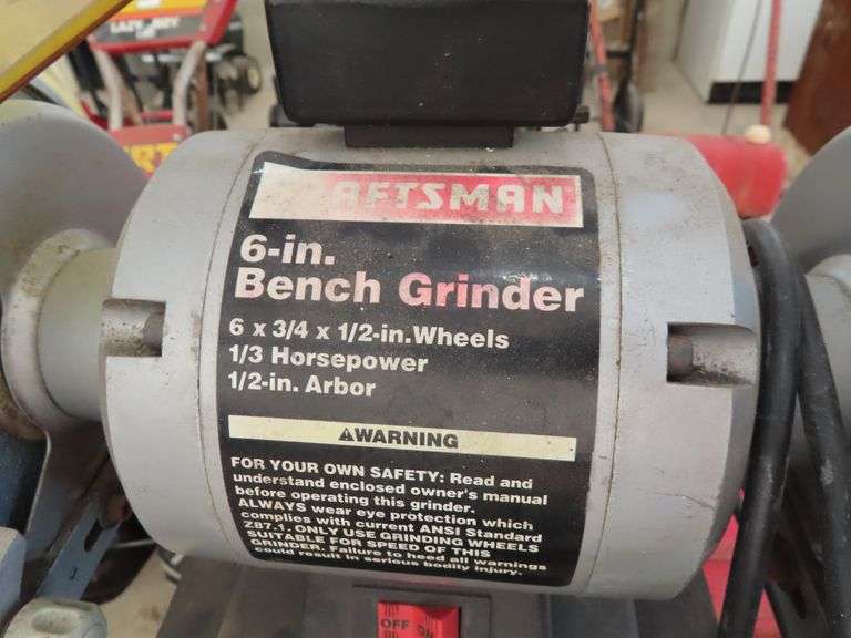 Craftsman 6inch bench grinder on stand Schmid Auction