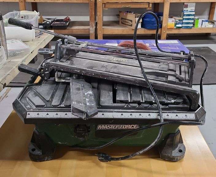 Masterforce 7" wet tile saw 1hp Schmid Auction