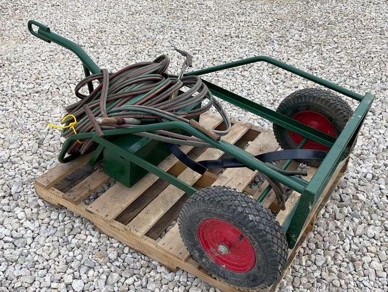 Heavy duty torch cart w/torch & gauges Schneider Auctioneers LLC