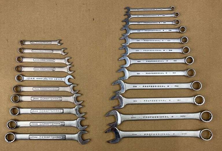 Craftsman & Proto metric wrench sets Schneider Auctioneers LLC