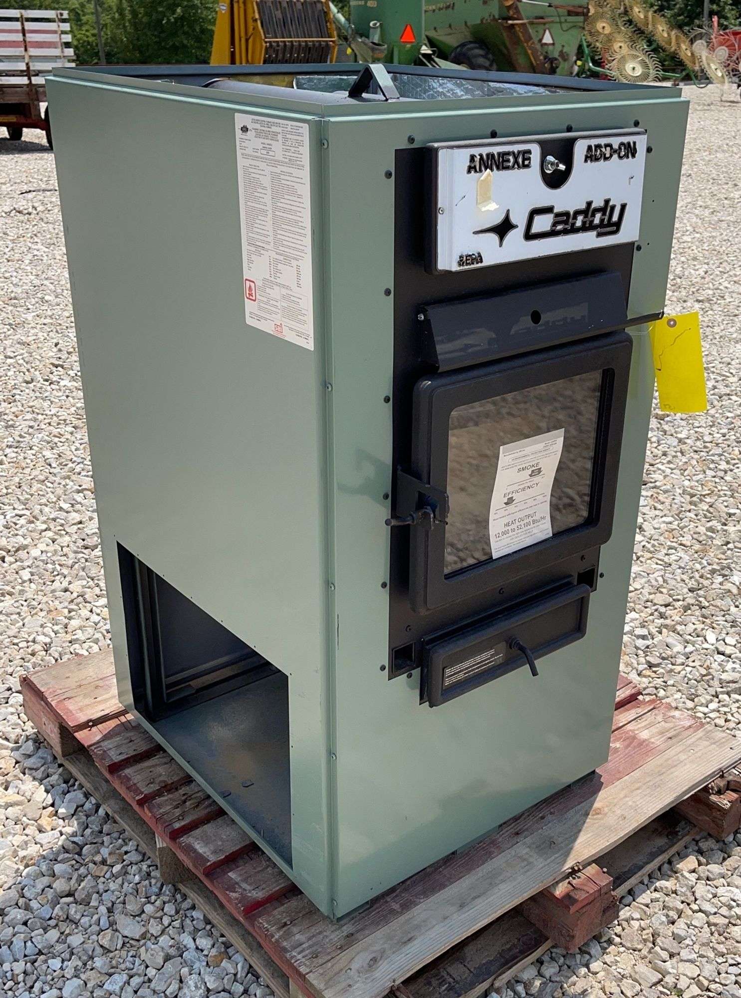 Unused Caddy Annexe Add-On wood furnace - Schneider Auctioneers LLC