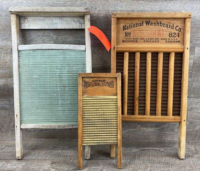 Group of vintage washboards Schneider Auctioneers LLC