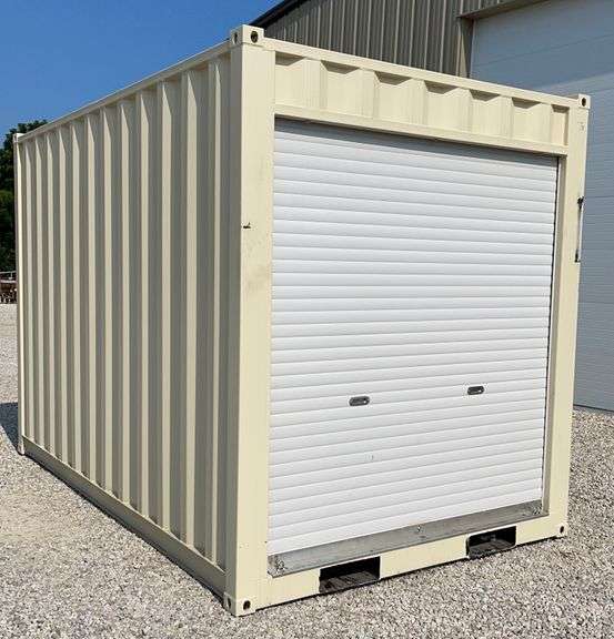 12' steel storage container w/ roll up door Schneider Auctioneers LLC