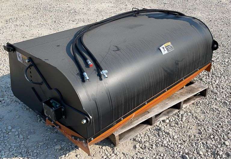 Unused Uppro skid steer 6' sweeper/collector Schneider Auctioneers LLC